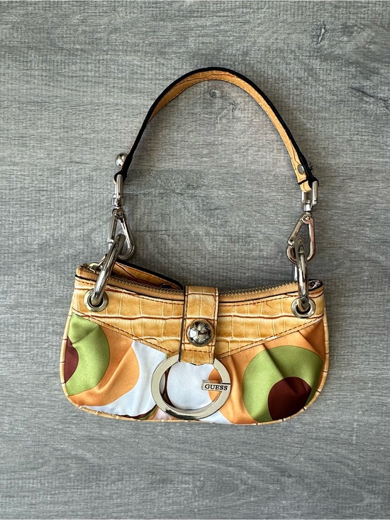 Guess Handbags - Vintage GUESS Y2K Mini Baguette Bag | Mod Graphic Print & Faux Croc